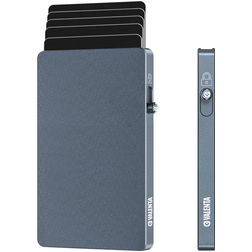 Valenta Cardprotector - Porte Cartes en en Aluminium - 7 Cartes - Compatible MagSafe - Gris