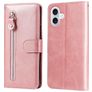 Mobigear Zipper Housse iPhone 17 Etui Porte-Monnaie - Rose doré