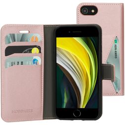 Mobiparts Classic Wallet Housse iPhone SE (2022) Etui Porte-Monnaie - Rose