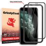 GrizzlyCoat Easy Fit iPhone 11 Pro Max Verre trempé Protection d'écran - Compatible Coque + Cadre d'installation - Noir
