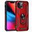Mobigear Armor Ring Coque iPhone 13 Coque arrière Rigide Anti-Chocs avec Anneau-Support - Rouge