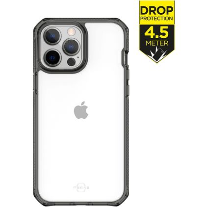 ITSkins SupremeClear Coque iPhone 13 Pro Max Coque arrière Rigide Anti-Chocs - Transparent / Noir