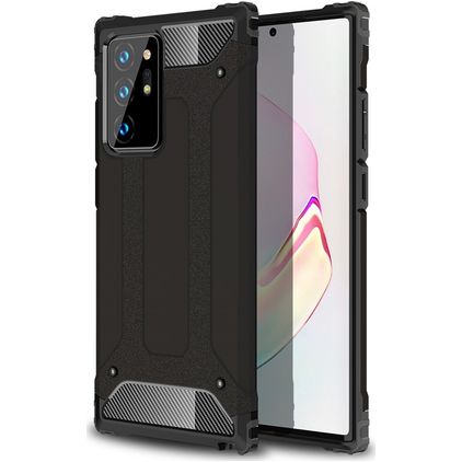 Mobigear Outdoor Coque Samsung Galaxy Note 20 Ultra Coque arrière Rigide Anti-Chocs - Noir