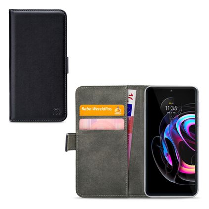 Mobilize Classic Gelly Wallet Housse Motorola Edge 20 Pro Etui Porte-Monnaie - Noir