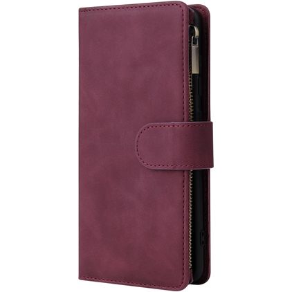 Mobigear Zipper Housse Samsung Galaxy A51 Etui Porte-Monnaie - Rouge