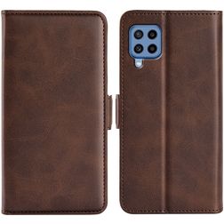 Mobigear Slim Magnet Housse Samsung Galaxy M22 Etui Porte-Monnaie - Marron