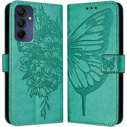 Mobigear Butterfly Housse Samsung Galaxy A16 Etui Porte-Monnaie - Vert