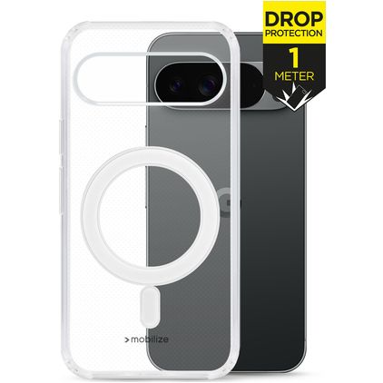 Mobilize Naked Protection Coque Transparente Google Pixel 11 Pro XL MagSafe Coque arrière Rigide Anti-Chocs - Transparent