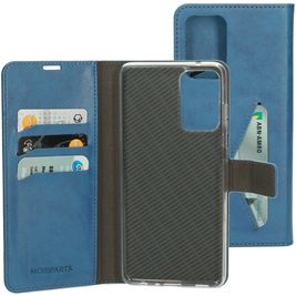 Mobiparts Classic Wallet Housse Samsung Galaxy A72 Etui Porte-Monnaie - Steel Blue