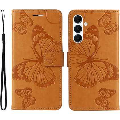 Mobigear Butterfly Housse Samsung Galaxy A26 Etui Porte-Monnaie - Cognac