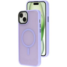 Mobiparts Hardcover Coque iPhone 15 Plus MagSafe Coque arrière Rigide - Satin Lila