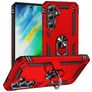 Mobigear Armor ring Coque Samsung Galaxy S24 FE Coque arrière Rigide Anti-Chocs avec Anneau-Support - Rouge