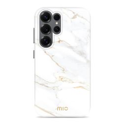 MIO Coque Samsung Galaxy S26 Ultra MagSafe Coque arrière Rigide - White Marble
