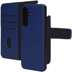 Mobiparts Samsung Galaxy A17 Coque Cuir véritable Étui 2en1 avec coque amovible Portefeuille - Bleu