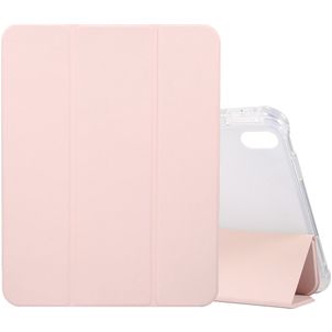 Mobigear Tri-Fold Gel Coque iPad 10 (2022) Etui en TPU,Similicuir + Porte-crayon - Rose