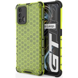 Mobigear Honeycomb Coque Realme GT Coque arrière Rigide Anti-Chocs - Vert