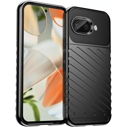 Mobigear Groove Housse Google Pixel 9a Etui en TPU Souple - Noir