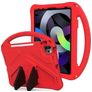 Mobigear AeroArmor Coque iPad 10 (2022) Coque de tablette pour enfants avec Poignée Enfants en EVA + Porte-crayon - Rouge