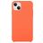 Mobigear Rubber Touch Coque iPhone 15 Coque arrière en Silicone - Orange