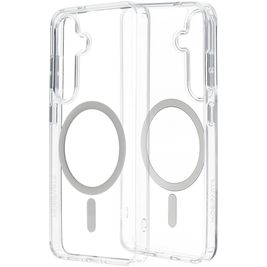 Mobiparts Hardcover Coque Transparente Samsung Galaxy S25 MagSafe Coque arrière Rigide - Transparent