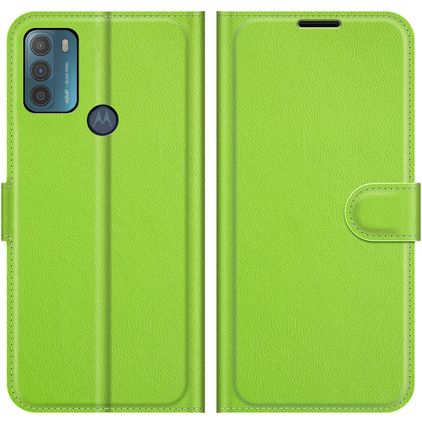 Mobigear Classic Motorola Moto G50 Étui Portefeuille - Vert