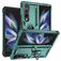 Mobigear Armor Ring Coque Samsung Galaxy Z Fold 4 Coque arrière Rigide Anti-Chocs avec Anneau-Support - Vert