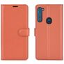 Mobigear Classic Housse Motorola One Fusion Plus Etui Porte-Monnaie - Cognac