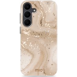 MIO Samsung Galaxy S25 FE MagSafe Plastique rigide Coque arrière - Gold Marble
