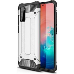Mobigear Outdoor Coque Samsung Galaxy S20 Coque arrière Rigide Anti-Chocs - Argent