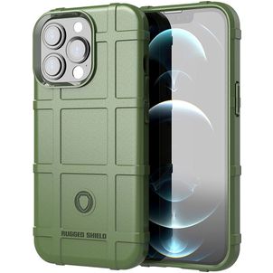 Mobigear Rugged Shield Coque iPhone 13 Pro Max Coque arrière en TPU Souple Anti-Chocs - Vert