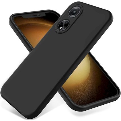 Mobigear Colors Coque OPPO A98 Coque arrière en Silicone - Noir