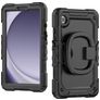 Mobilize Rotating Defender Coque Samsung Galaxy Tab A9 (2023) Coque arrière en Plastique rigide,Silicone + Bandoulière + Support Amovible - Noir