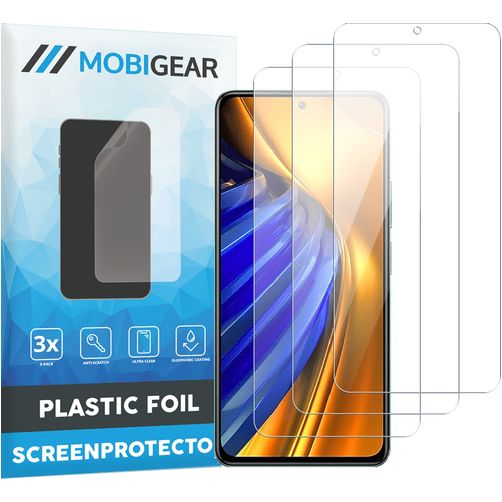 Mobigear POCO F4 Protection d'écran Film - Compatible coque (Lot de 3)
