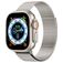 Mobigear Premium Loop Bracelet Milanais Apple Watch Fermeture magnétique - 49/46/45/44 mm - Lumière stellaire