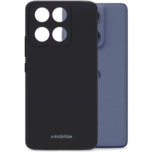 Mobilize Rubber Gelly Coque Motorola Edge 60 Fusion Coque arrière en TPU Souple - Noir