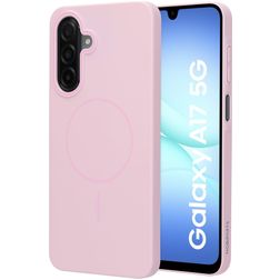 Mobiparts Slim Line Coque Samsung Galaxy A17 MagSafe Coque arrière Rigide - Blush Pink