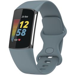 Mobigear Sport Dual Bracelet Silicone Fitbit Charge 5 Fermeture à clou et passant - Spring Purple