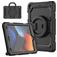 Mobigear RingGuard Coque iPad 9 (2021) Coque arrière en Plastique rigide,Silicone + Support Amovible - Noir