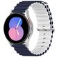 Mobigear Ocean Bracelet Silicone Smartwatch Fermeture boucle ardillon - Connexion universelle de 20 mm - Blanc / Dark Blue