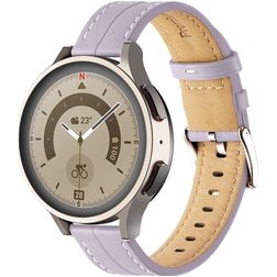 Mobigear Stitched Bracelet Cuir Smartwatch Fermeture boucle ardillon - Connexion universelle de 22 mm - Violet