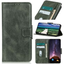 Mobigear Classy Housse Samsung Galaxy S22 Ultra Etui Porte-Monnaie - Vert