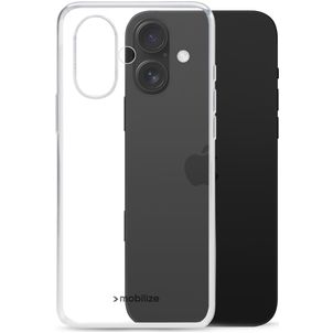 Mobilize Gelly Coque Transparente iPhone 16 Plus Coque arrière en TPU Souple - Transparent