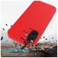 Mobigear Rubber Touch Coque iPhone 16 Coque arrière en Silicone - Rouge