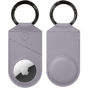 Valenta Snap Coque Apple AirTag Porte-clés en Cuir Véritable - Violet