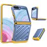 Mobigear Groove Samsung Galaxy Z Flip 5 Plastique rigide Coque arrière - Bleu