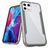 Mobigear Metal Tough Coque iPhone 12 Pro Max Coque arrière Rigide Anti-Chocs - Transparent / Gris