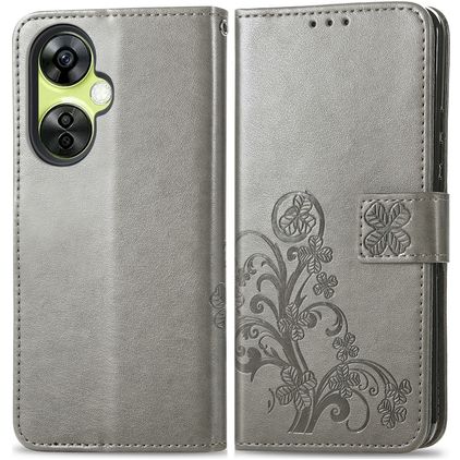 Mobigear Clover Housse OnePlus Nord CE 3 Lite 5G Etui Porte-Monnaie - Gris
