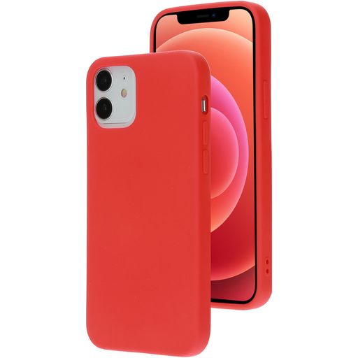 Mobiparts Coque iPhone 12 Coque arrière en Silicone - Scarlet Red