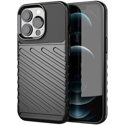 Mobigear Groove Coque iPhone 13 Pro Max Coque arrière en TPU Souple - Noir