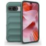 Mobigear Bumpy Coque Google Pixel 9 Pro Coque arrière en TPU Souple - Vert foncé